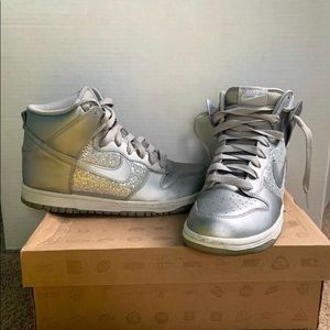 Silver Nike High Tops